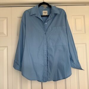 Abercrombie Blue Oversized Collared Button Down Shirt